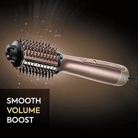 SMOOTH VOLUME BOOST. OVAL DESIGN FOR VOLUMISING ROOT TO TIP. WET OR DRY STYLING. IONIC TO CONTROL FRIZZ. 1000W 3 HEATS + 2 AIRFLOW SPEEDS. Ceramic smoothing fins. Polishing bristles. MAGNETIC REAR FILTER.
