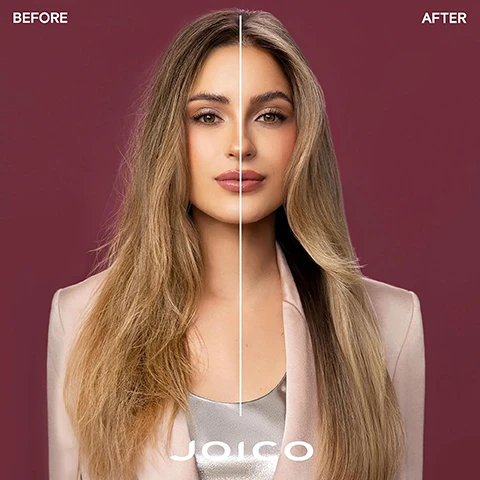 Image 2 - A split screen image shows a womans hair before treatment looking dry and frizzy on the left side labeled BEFORE, and after treatment looking smooth and shiny on the right side labeled AFTER, with the logo JOICO at the bottom. Image 3 - A tube of Joico KBOND20 Defy Damage Power Masque to strengthen & build bonds Masque Puissant pour renforcer et créer des liaisons Mascarilla Intensa para fortalecer y crear enlaces 5.1 fl oz U.S. / 150 ml e SmartRelease is shown next to text Defend Against Damage Builds and protects bonds 5x stronger hair in one use Rich hydration and increased shine. Image 4 - A Joico K-Bond 20 Defy Damage Power Masque tube is shown with surrounding text and visual elements including JOICO KBOND20 DEFY DAMAGE POWER MASQUE to strengthen & build bonds MASQUE PUISSANT pour renforcer et créer des liaisons MASCARILLA INTENSA para fortalecer y crear enlaces SmartRelease 5.1 fl oz U.S. / 150 ml e Arginine Products containing this amino acid help protect hair and rebuild it from the inside out Protective Lipid A first line of defense that helps prevent thermal chemical styling and UV damage Moringa Seed Oil Rich in antioxidants vitamins A and E zinc silica Helps boost shine and softness powder oil and leaves. Image 5 - The image shows the Joico Defy Damage Routine hair products, featuring a bottle of Protective Shampoo labeled Step 1 Shampoo, and tubes of Protective Conditioner or KBond20 Power Masque labeled Step 2 Condition / Treat. Image 7 - Three Joico Defy Damage products, shampoo, conditioner, and masque, are shown on blocks with text that says Prevent daily damage, for loveable, healthy hair, and Joico the joi of healthy hair.