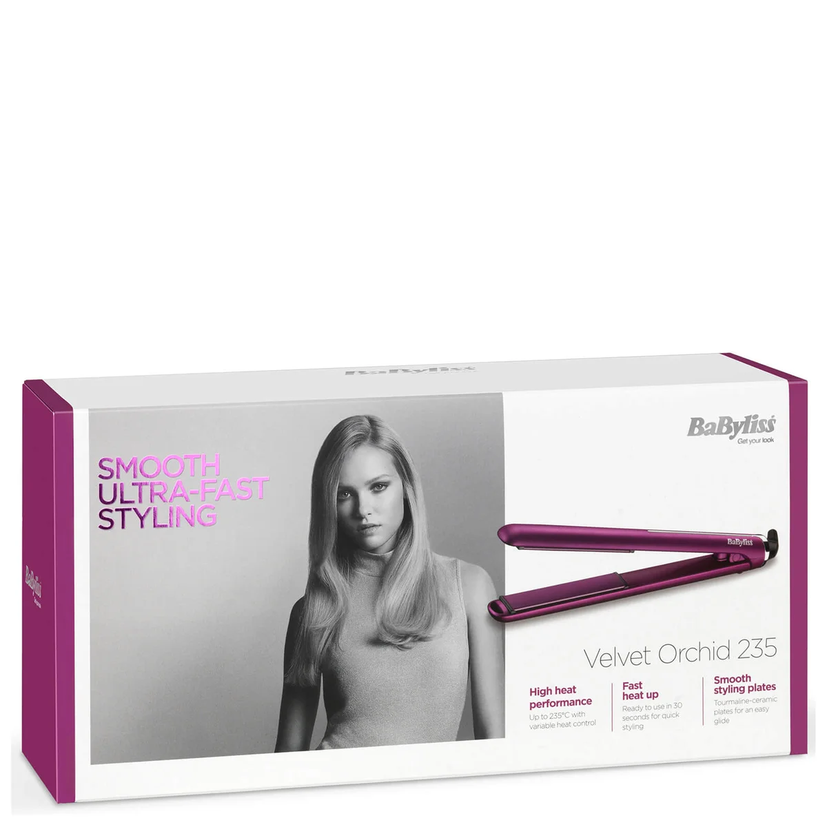 BaByliss Velvet Orchid Straighteners - Main Image