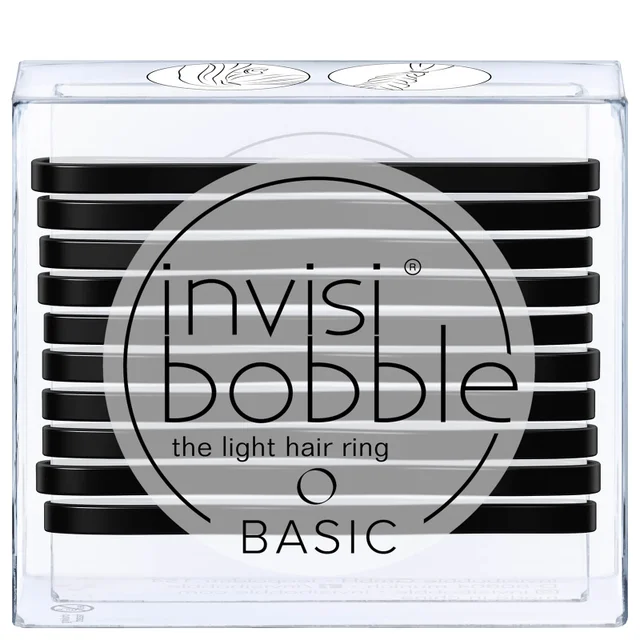 invisibobble Basic The Light Hair Ring - True Black (10 Pack)