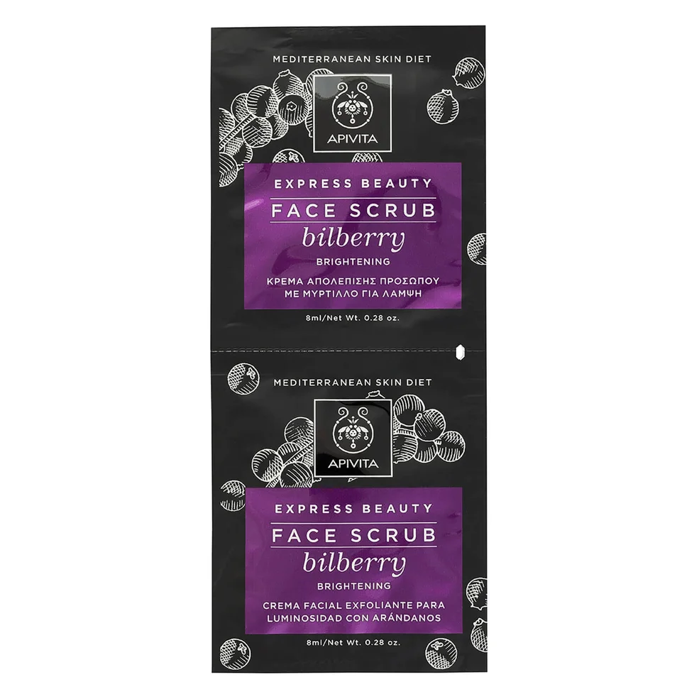 APIVITA Express Brightening Face Scrub - Bilberry 2x8ml Image 1