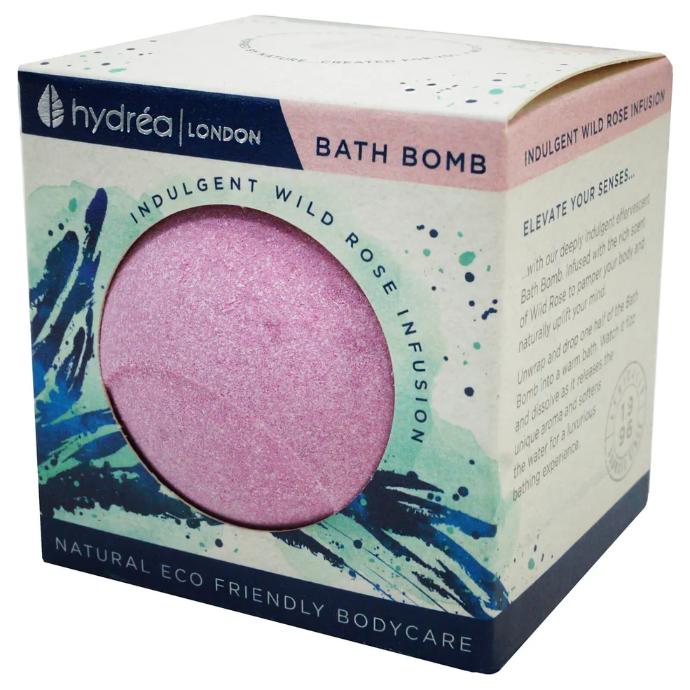 Hydrea London Indulgent Wild Rose Bath Bomb 2 x 60g Image 1