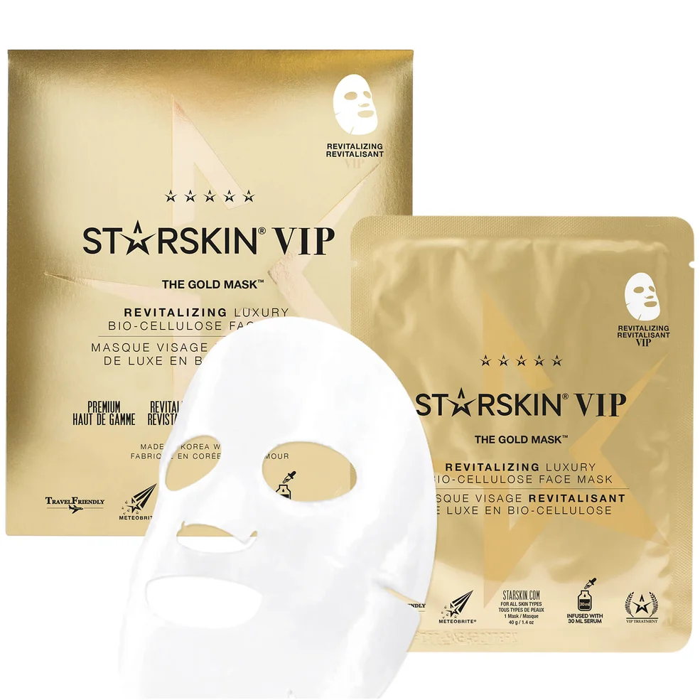 STARSKIN VIP The Gold Mask Revitalizing Luxury Bio-Cellulose Face Mask Image 1
