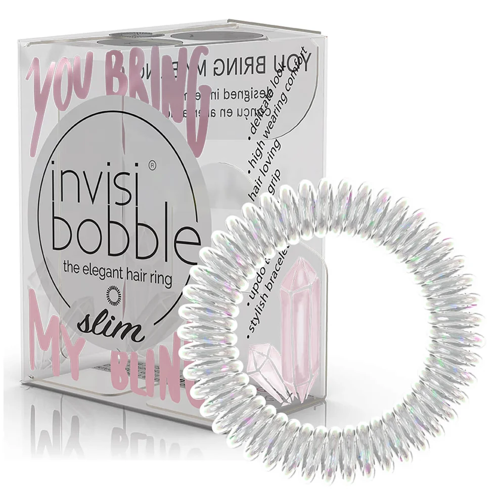 invisibobble SLIM Hair Ties Sparks Flying You Bring my Bling Image 1