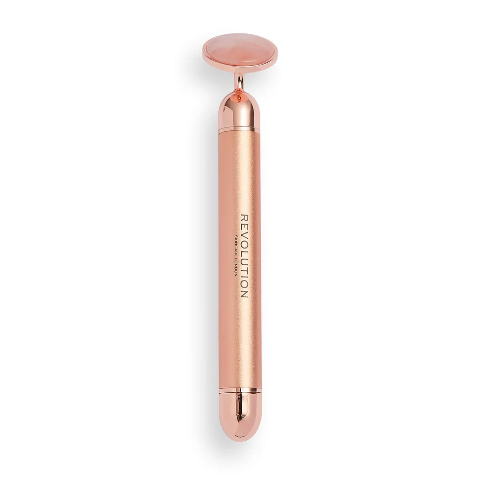 Revolution Skincare Vibrating Rose Quartz Face Roller | LOOKFANTASTIC Revolution Skincare Vibrating Rose Quartz Face Roller | LOOKFANTASTIC