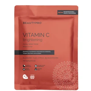 BEAUTYPRO Brightening Collagen Sheet Mask with Vitamin C - undefined undefined