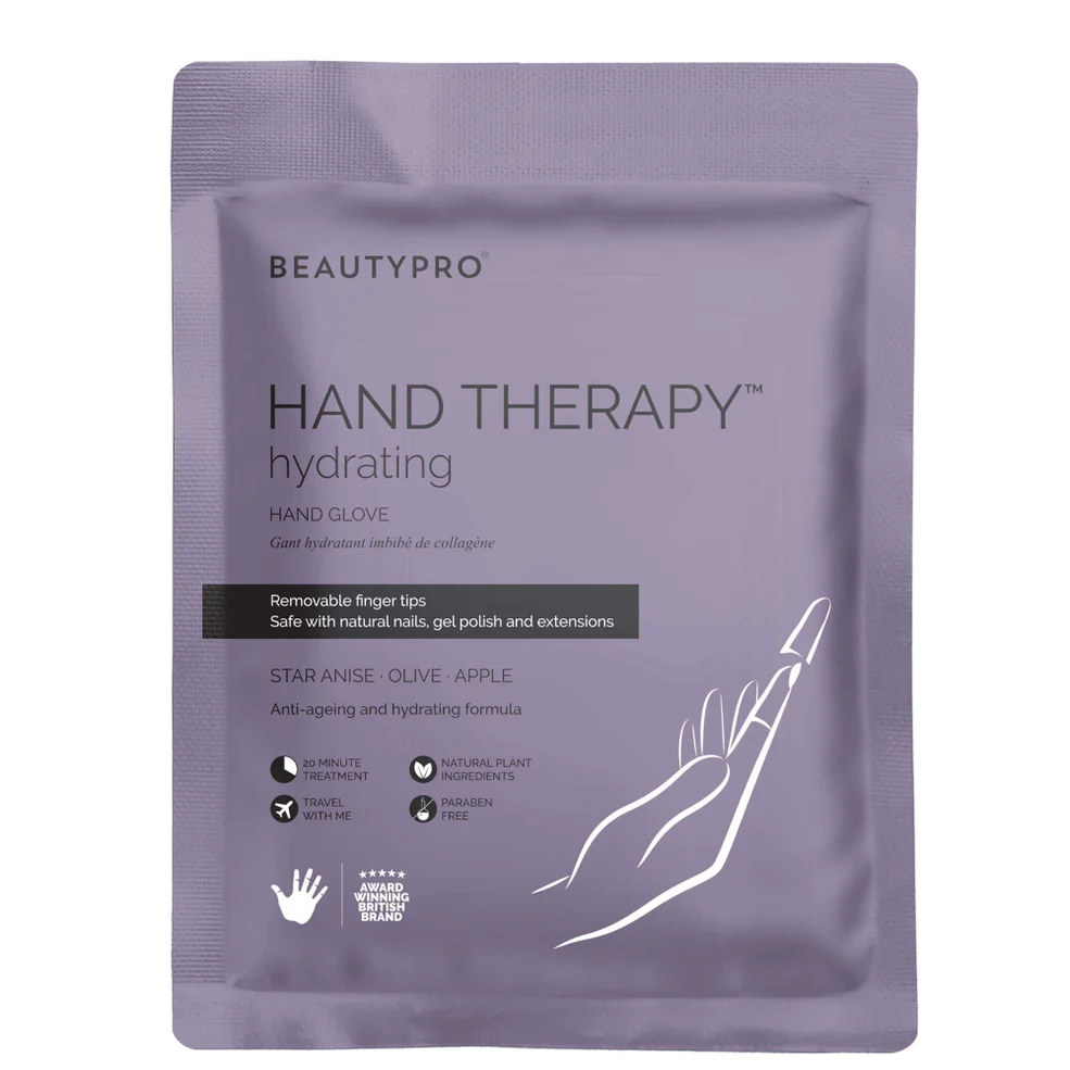 BEAUTYPRO Hand Therapy Collagen Infused Glove with Removable Finger Tips (1 Pair) Image 1