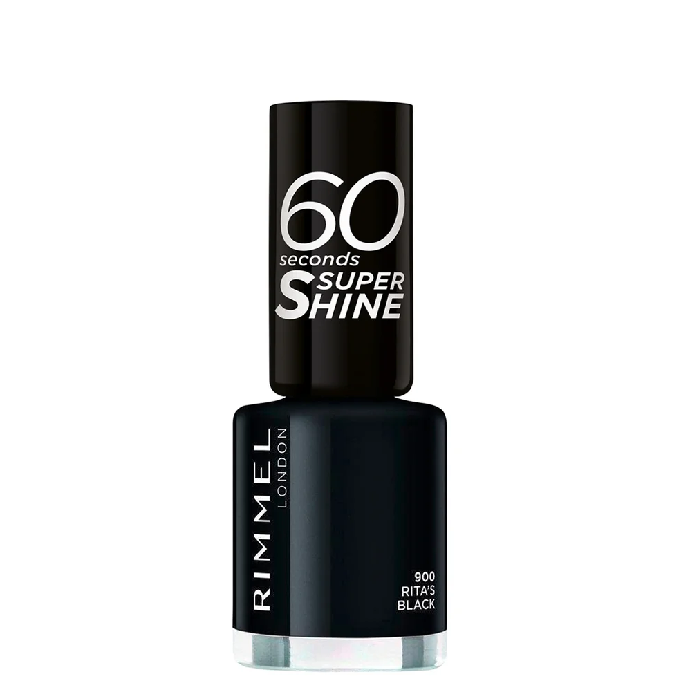 Rimmel 60 Seconds Rita Shades of Black Nail Polish (Various Shades) Image 1