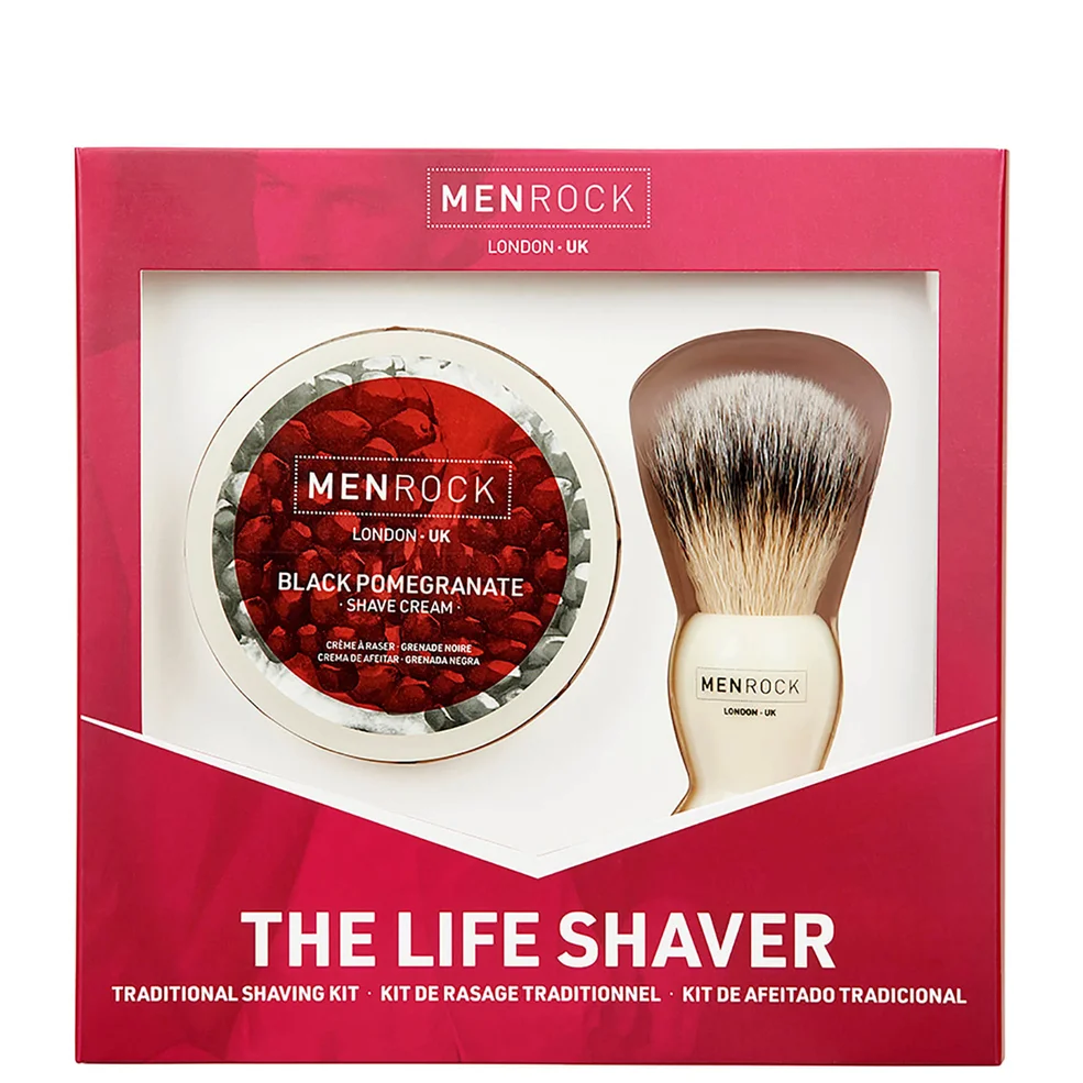 Men Rock The Life Shaver (Black Pomegranate Shave Cream, The Brush) Image 1