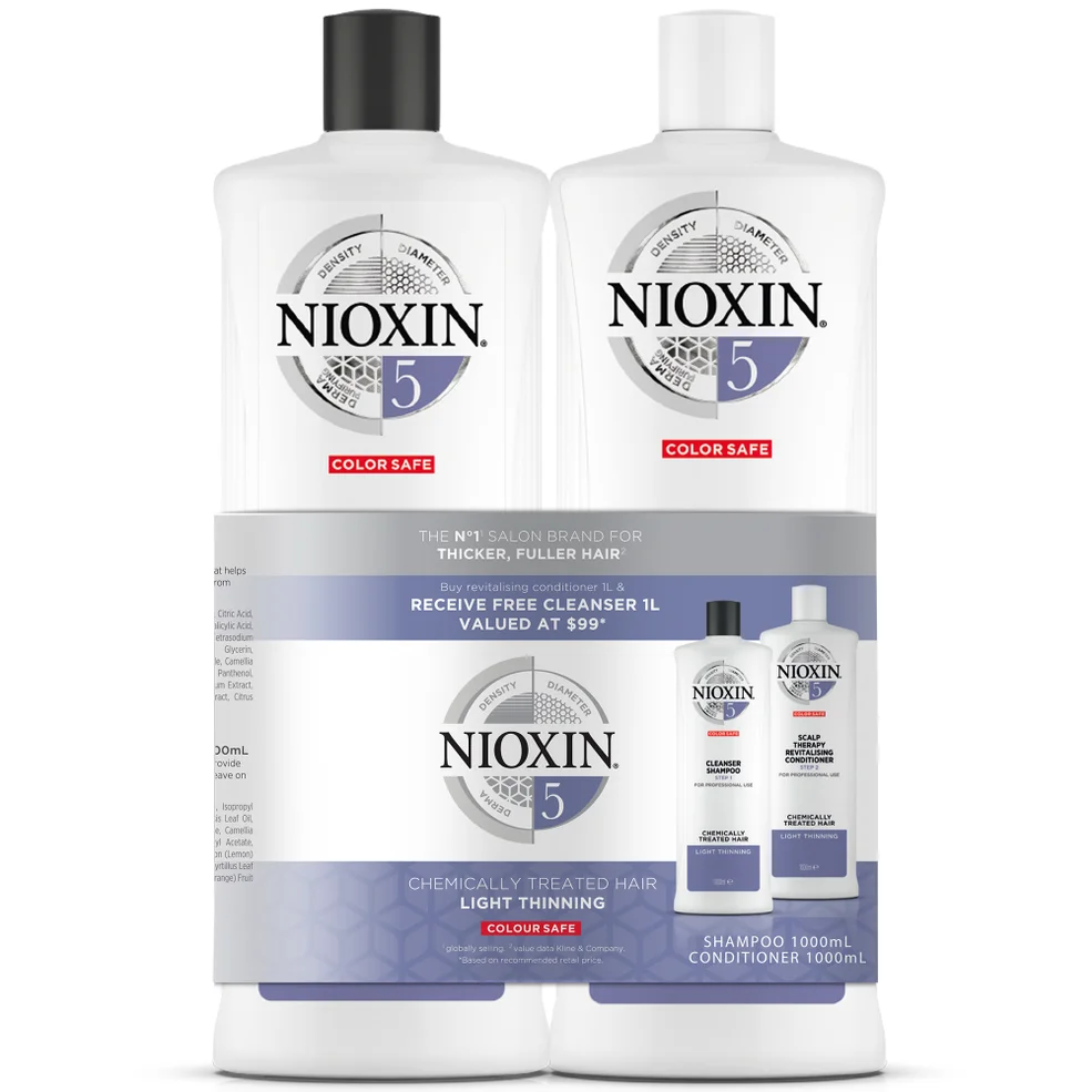 NIOXIN SYSTEM #5 1 L Shampoo and Conditioner Duo Pack Image 1