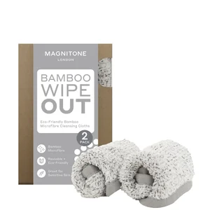 MAGNITONE WipeOut 100% Microfibre Bamboo Cleansing Cloths 2 Pack - undefined undefined