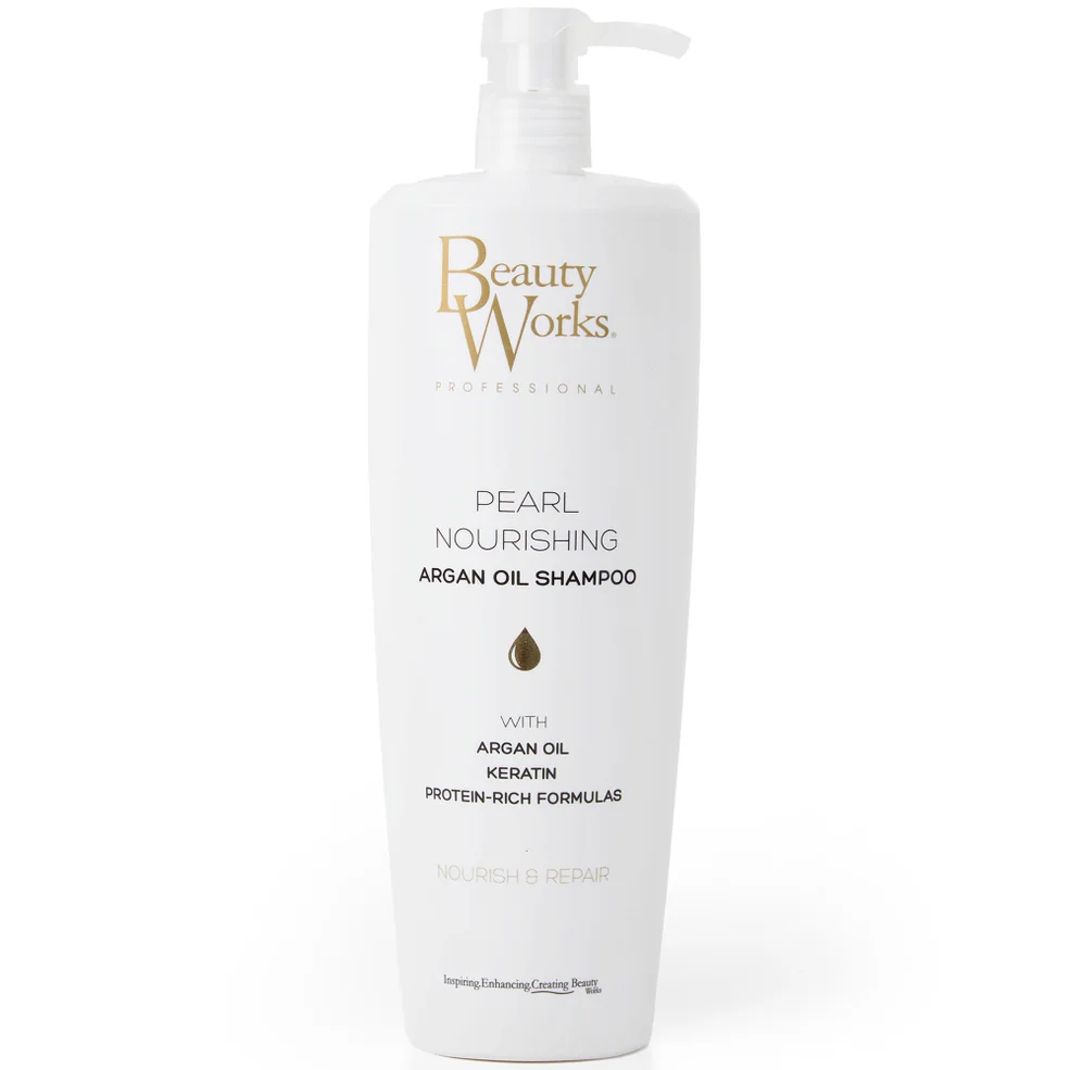 Beauty Works Pearl Nourishing Argan Oil Shampoo 1 Litre Image 1