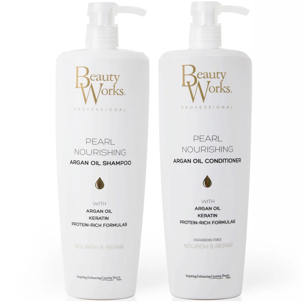 Beauty Works Pearl Nourishing Shampoo and Conditioner Duo 1 Litre Image 1