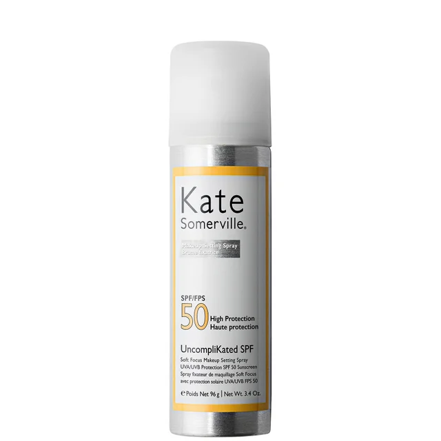 Kate Somerville UncompliKated SPF Soft Focus Makeup Setting Spray Broad Spectrum SPF 50 Sunscreen 3.4 oz.