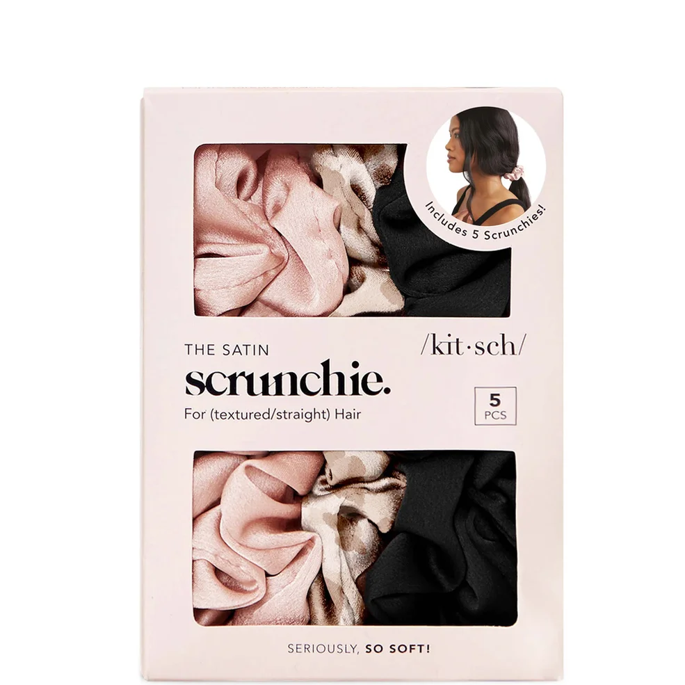 Kitsch Satin Sleep Scrunchies (Various Colours) Image 1