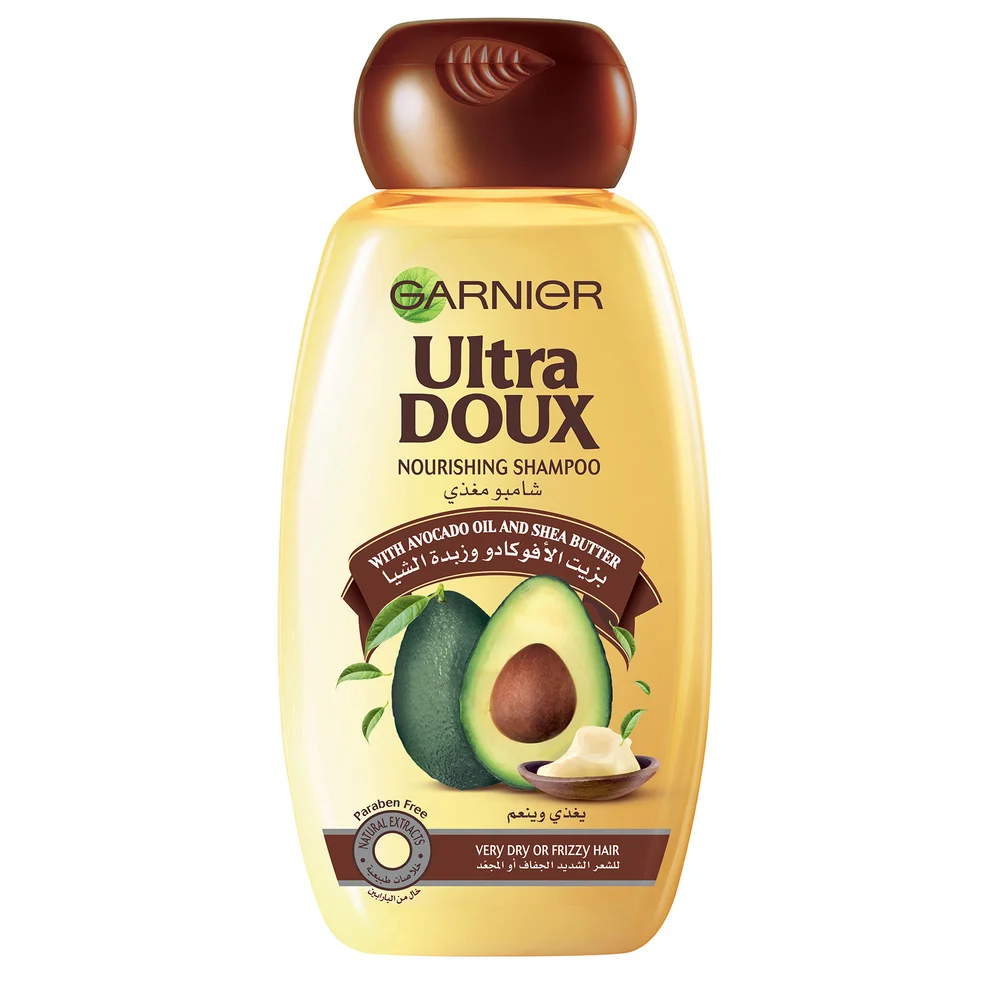 Garnier Ultra Doux Avocado Oil and Shea Butter Nourishing Shampoo - 200ml Image 1