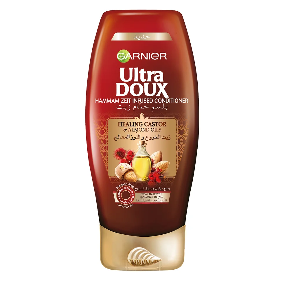 Garnier Ultra Doux Castor and Almond Oils Strengthening Conditioner 400ml Image 1