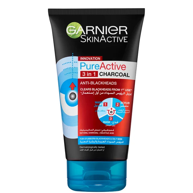 Garnier SkinActive Pure Active Charcoal 3-in-1 150ml