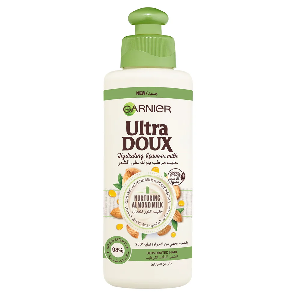 Garnier Ultra Doux Almond Milk Hydrating Leave-in Milk, 200ml Image 1