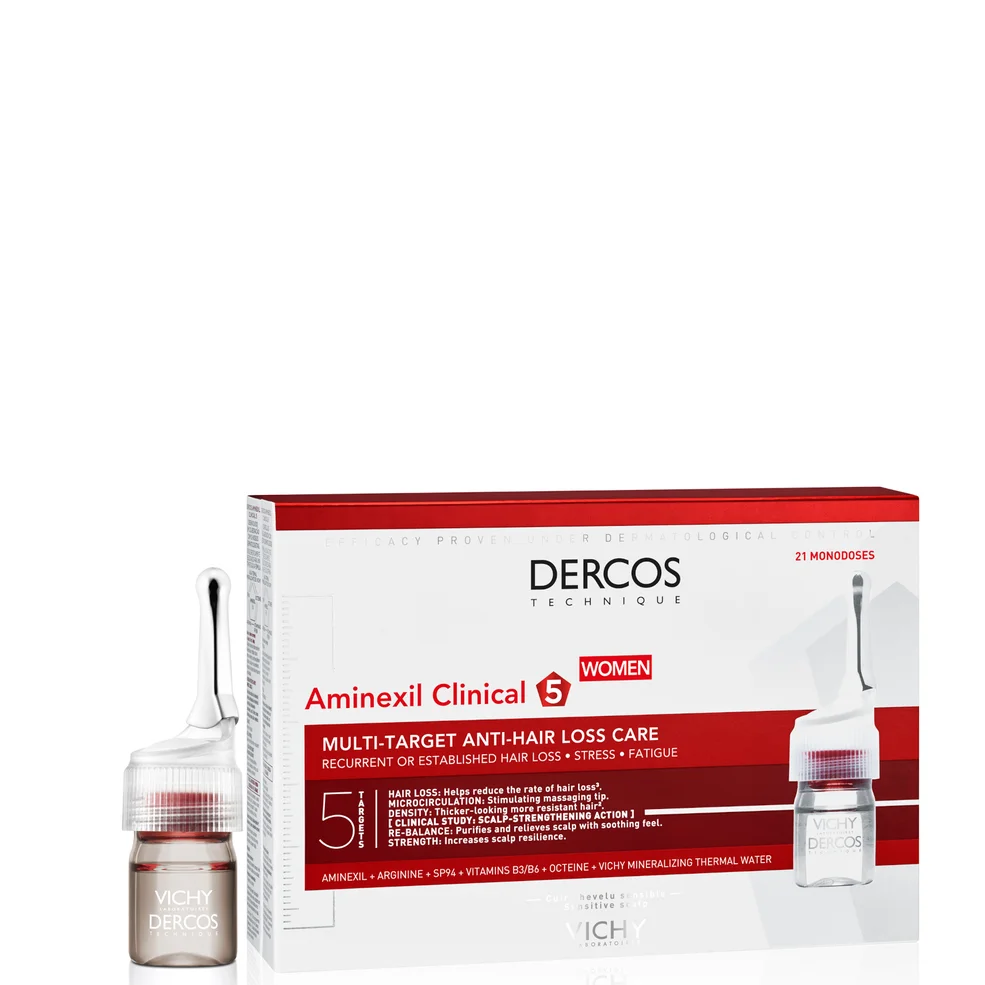 VICHY Dercos Aminexil Clinical 5 Women 21 Monodoses 6ml Image 1