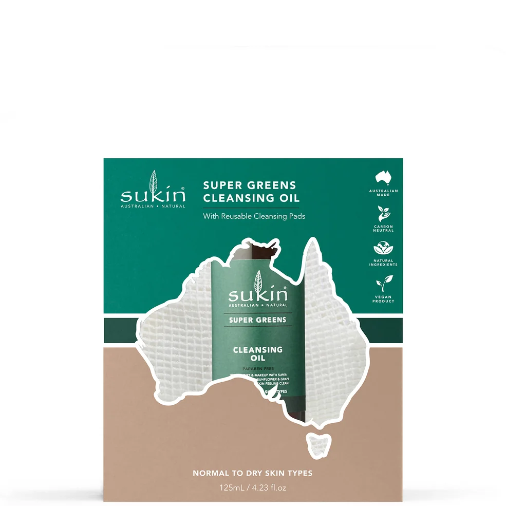 Sukin Supergreens Cleansing Oil 125ml Gift Set Image 1