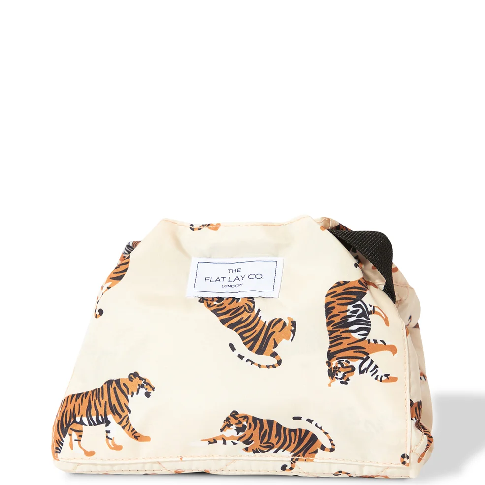 The Flat Lay Co. Drawstring Bag - Beige Tigers Image 1