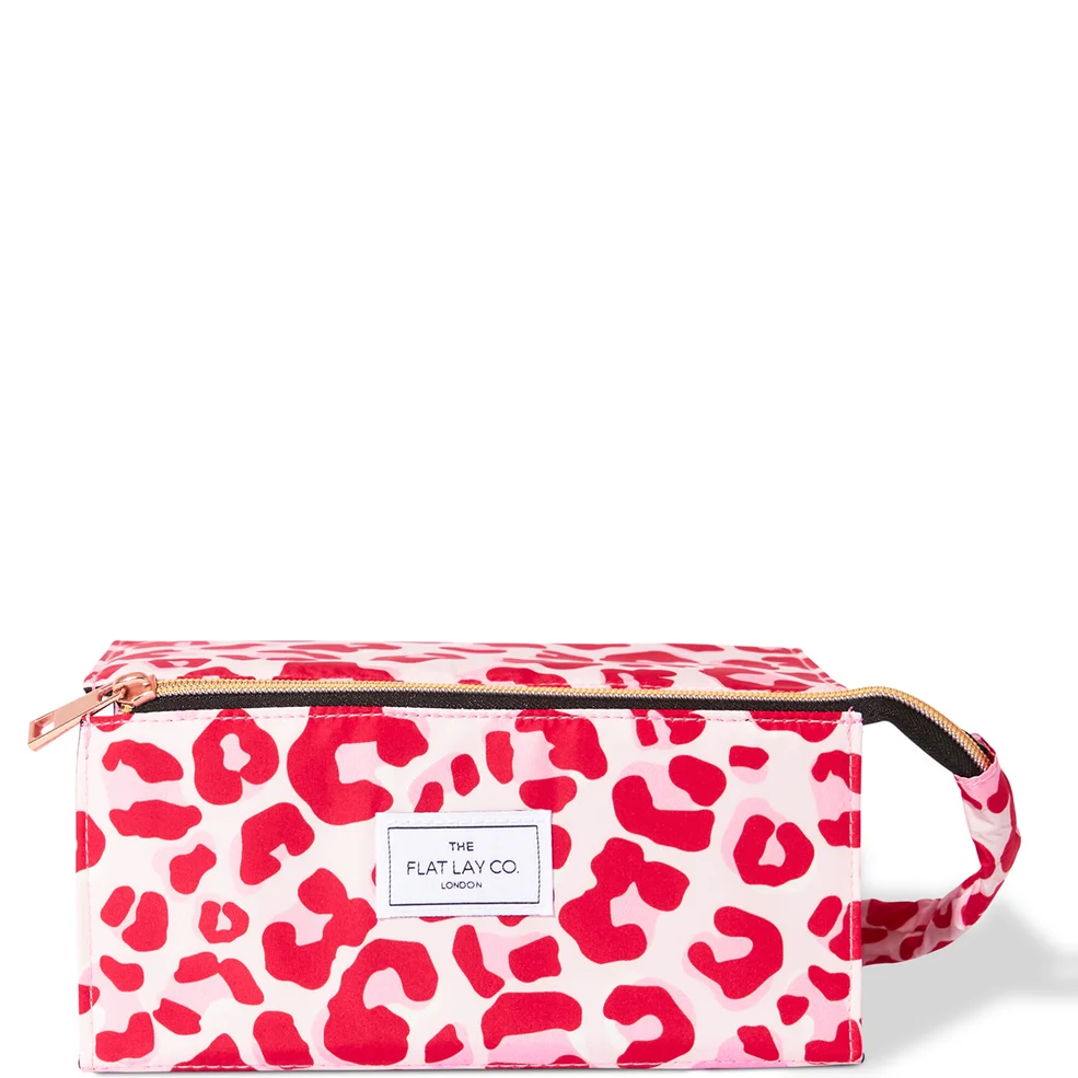 The Flat Lay Co. Open Flat Box Bag - Pink Leopard Image 1