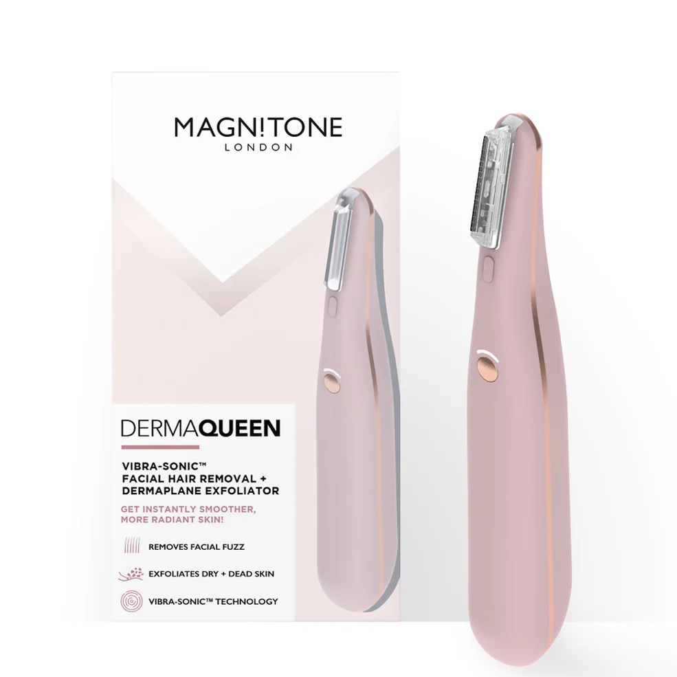 MAGNITONE London DermaQueen Vibra-Sonic Facial Dermaplane - Pink Image 1
