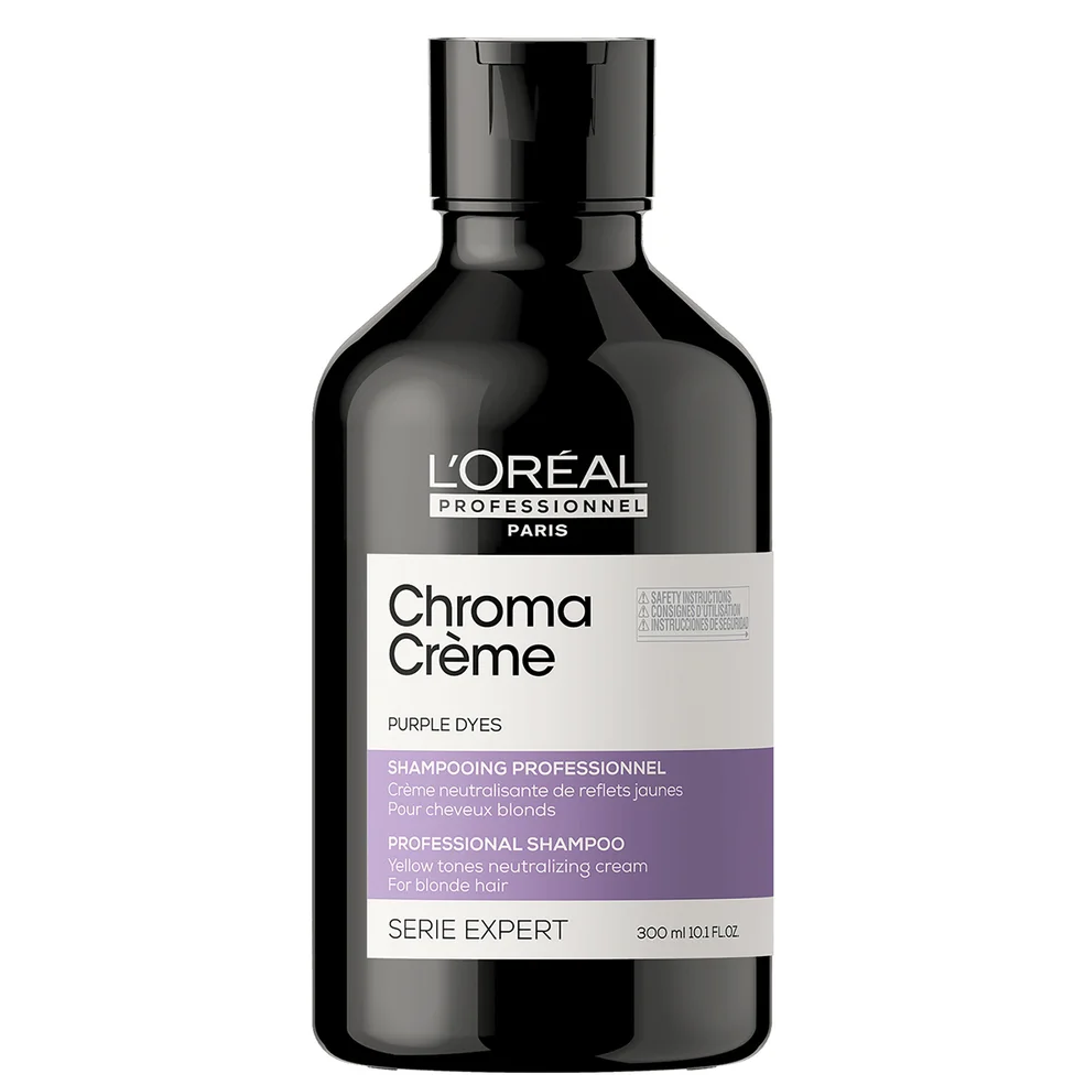 L'Oréal Professionnel Paris Chroma Crème Yellow-Tones Neutralizing Cream Shampoo - Blondes To Platinum Blondes 300ml Image 1