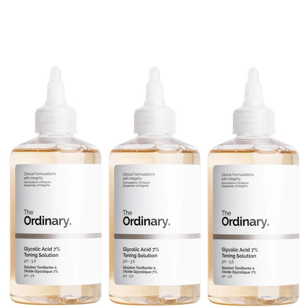 The Ordinary Glycolic Acid 7% Toning Solution 240ml (Three Pack) Image 1