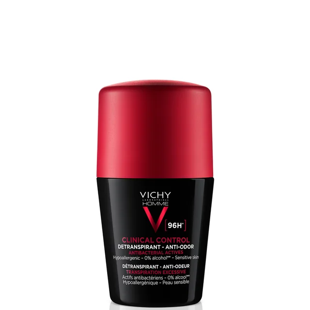 Vichy Men's Clinical Control 96HR Protection Anti-Perspirant Roll-on Deodorant 50ml