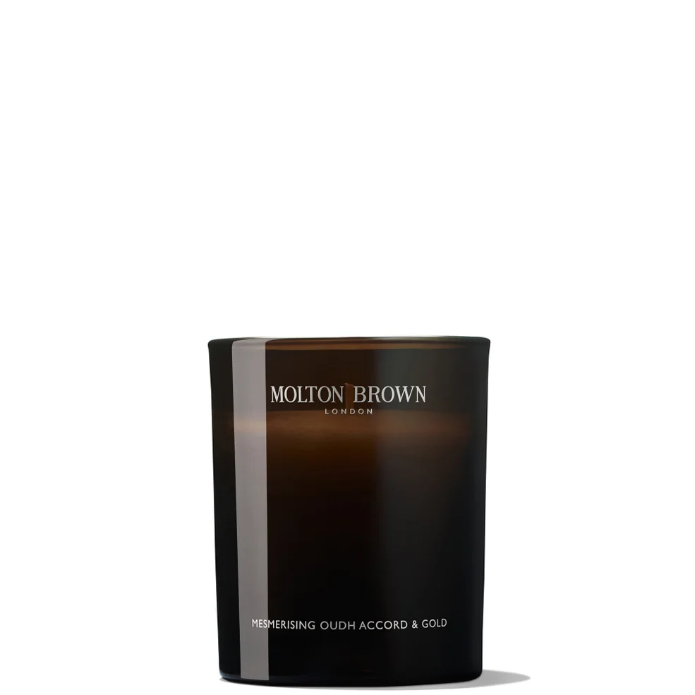 Molton Brown Mesmerising Oudh Accord and Gold Signature Scented Single Wick Candle 190g Image 1