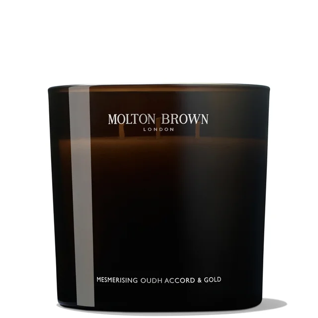 Molton Brown Mesmerising Oudh Accord and Gold Luxury Scented Triple Wick Candle 600g