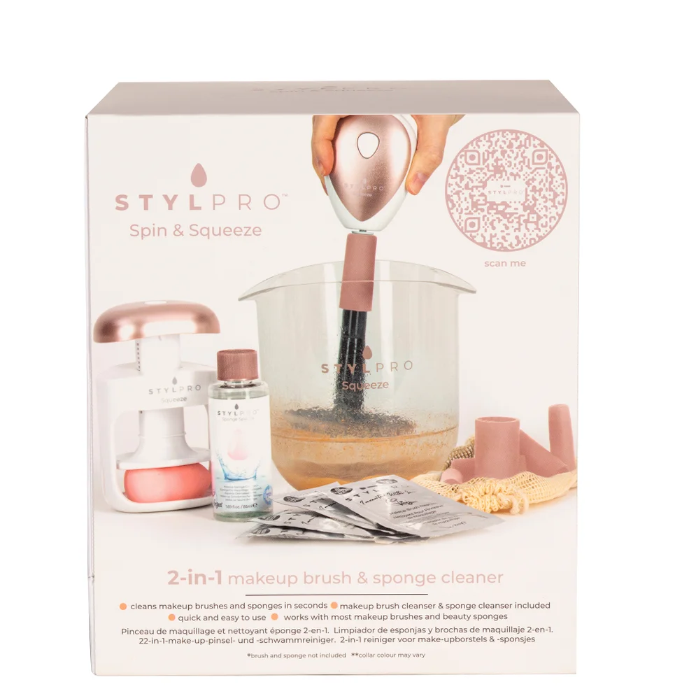 StylPro Spin and Squeeze Makeup Brush and Beauty Sponge Cleaner Image 1