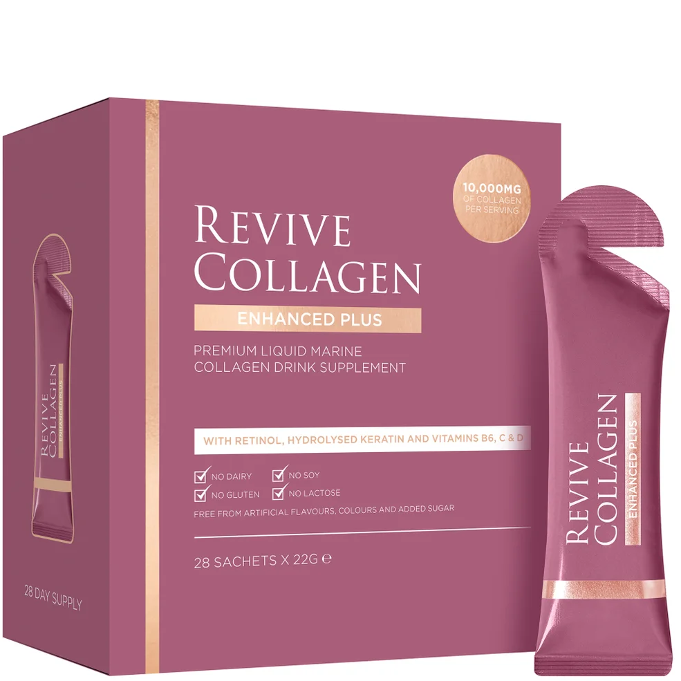 Revive Collagen Enhanced Plus 10,000mgs Liquid Hydrolysed Marine Collagen Sachet (28 Day) Image 1