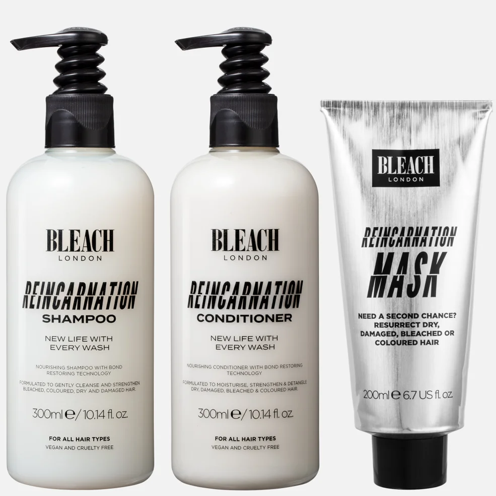 Bleach Reincarnation Shampoo and Conditioner 300ml Bundle with 200ml Reincarnation Mask Image 1