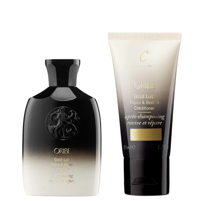 Oribe Gold Lust Repair and Restore Shampoo and Conditioner Travel Bundle