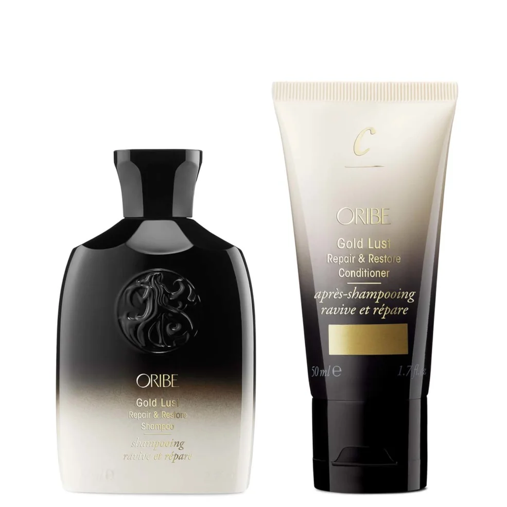 Oribe Gold Lust Repair and Restore Shampoo and Conditioner Travel Bundle Image 1