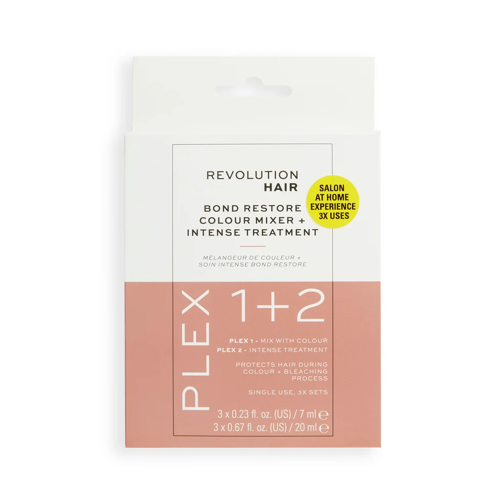 Revolution Haircare Plex 1+2 Bond Restore Colour Kit 3pk Image 1