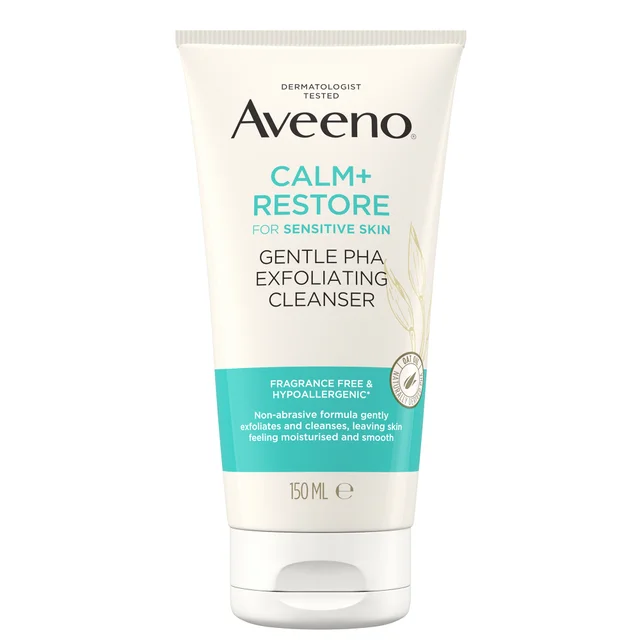 Aveeno Face Calm+Restore Gentle PHA Exfoliating Cleanser 150ml