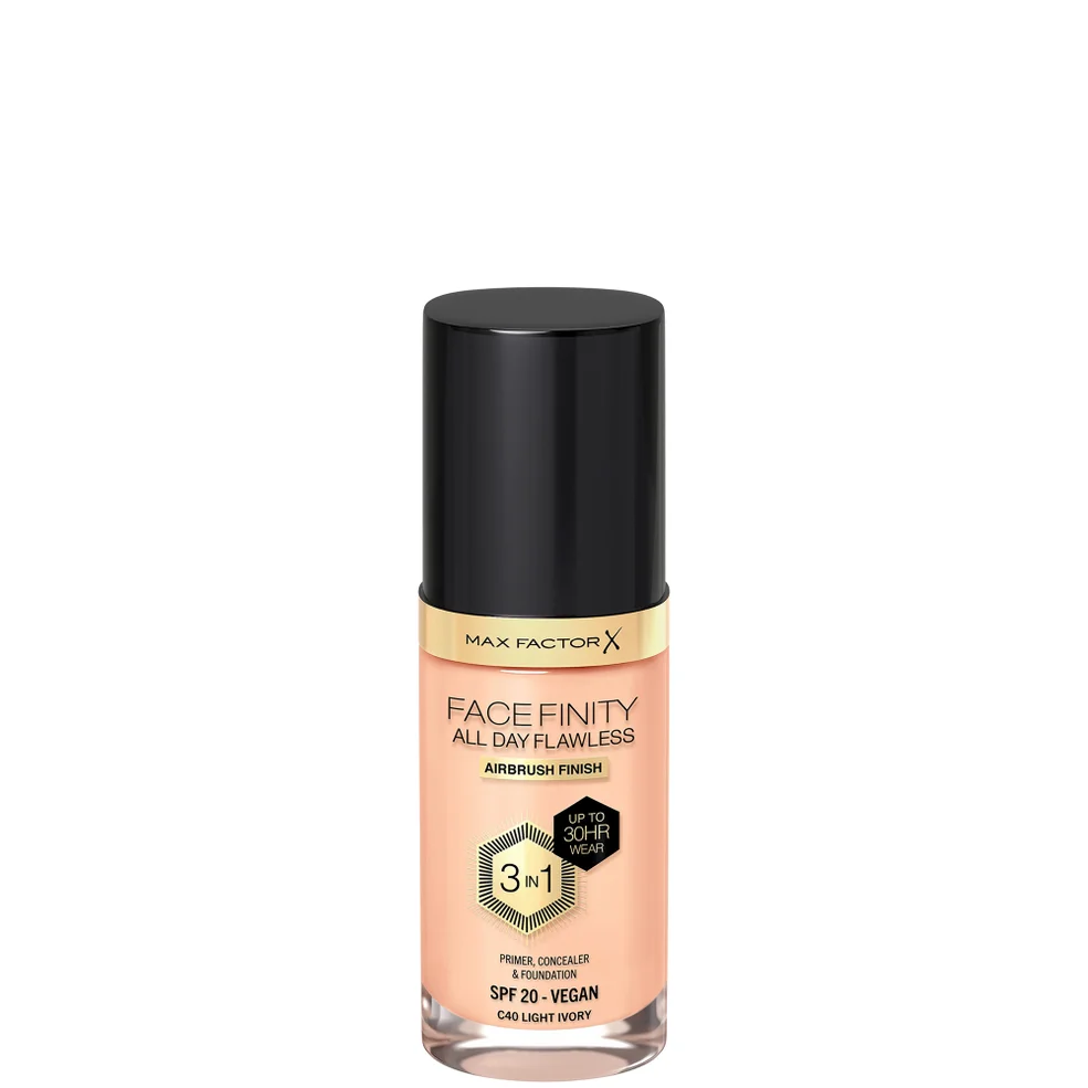 Max Factor Facefinity All Day Flawless 3 in 1 Vegan Foundation 30ml (Various Shades) Image 1
