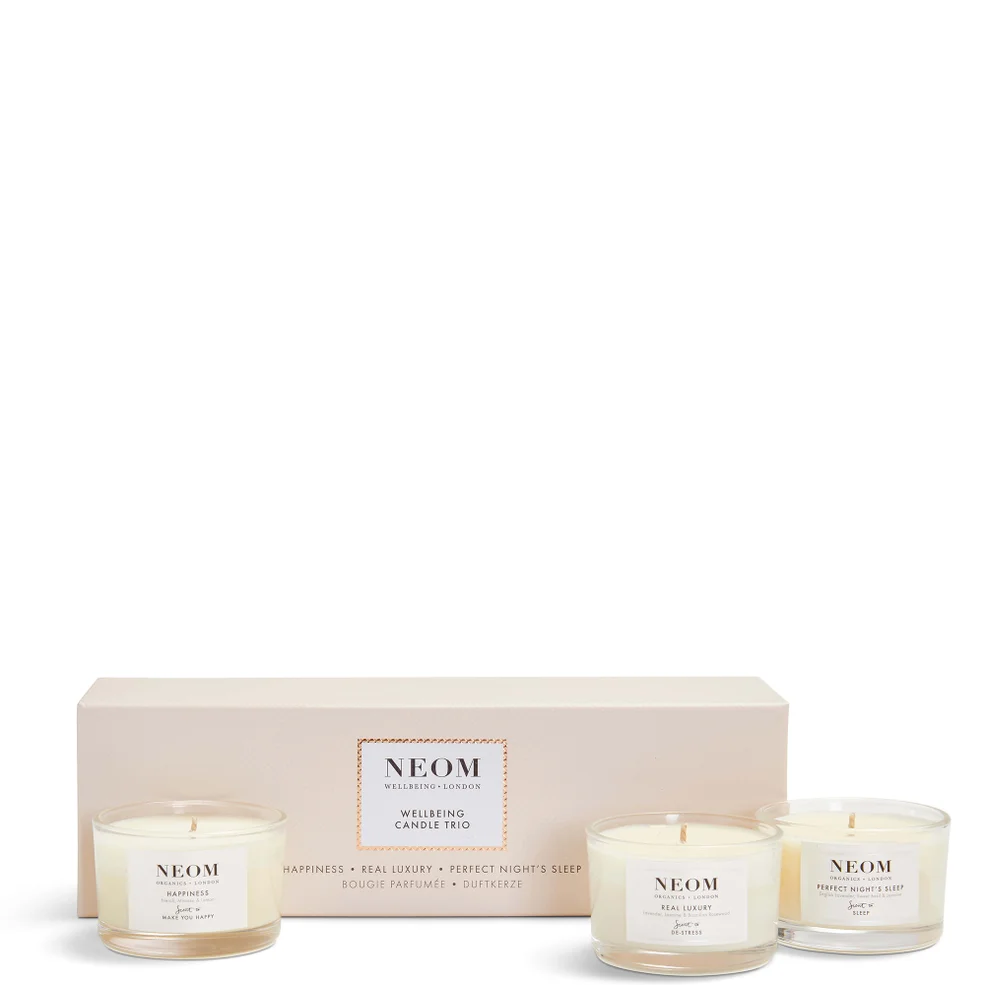 NEOM Wellbeing Candle Trio Image 1