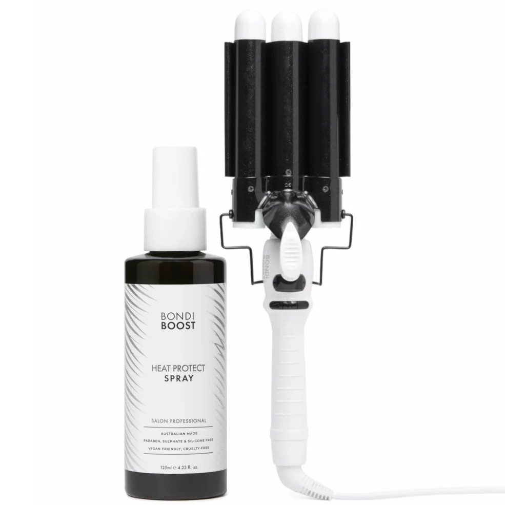 BondiBoost 32mm Wave Wand and Heat Protect Spray 125ml Bundle Image 1