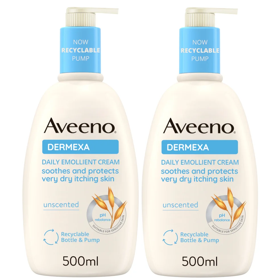 Aveeno Dermexa Cream Duo for Very Dry Itchy Skin 1L Mega Bundle Image 1