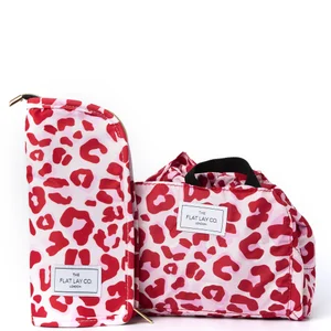 The Flat Lay Co. X LookFantastic Makeup Bag Duo in Pink Leopard - undefined undefined