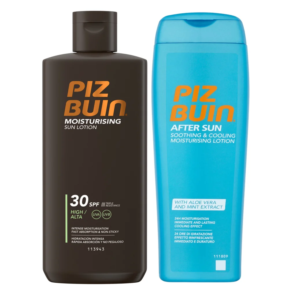 Piz Buin Moisturising SPF Sun Lotion and Aftersun Duo Image 1