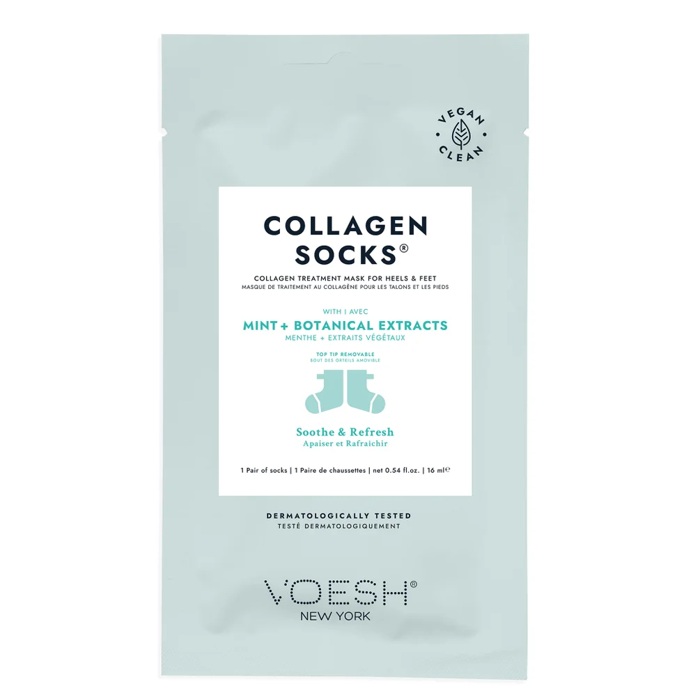 VOESH Collagen Socks - Mint and Botanical Extracts Pair Image 1