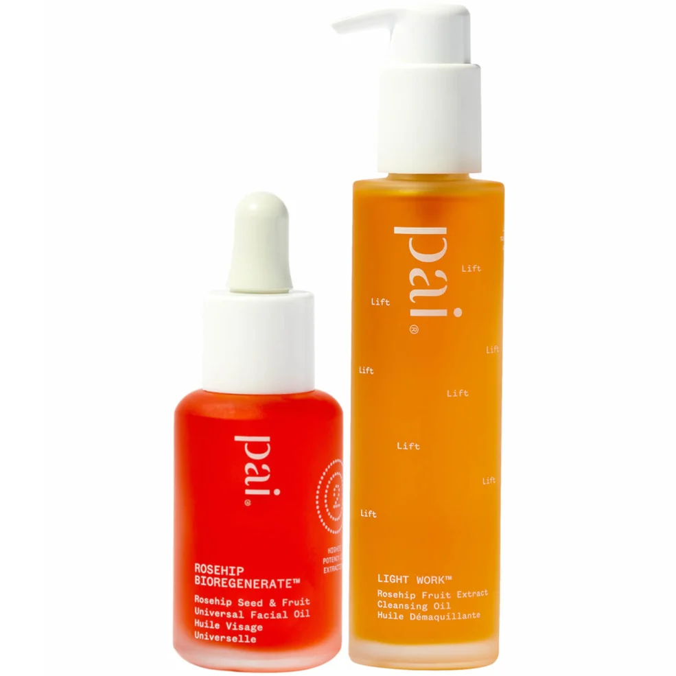 Pai Skincare Rosehip Bioregenerate Oil 30ml and Light Work Rosehip Cleansing Oil 100ml Duo Image 1