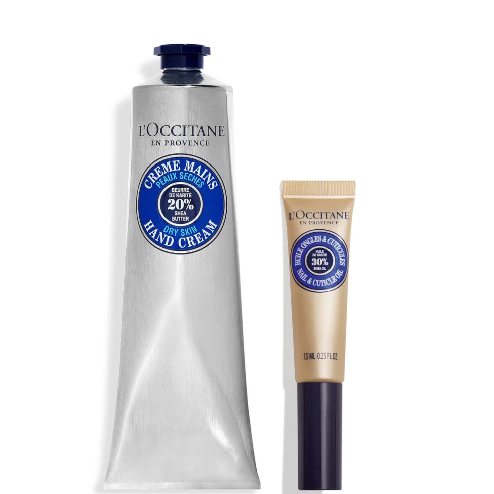 L'Occitane Shea Butter Bundle - Nail and Cuticle Oil with Shea Butter Hand Cream Image 1