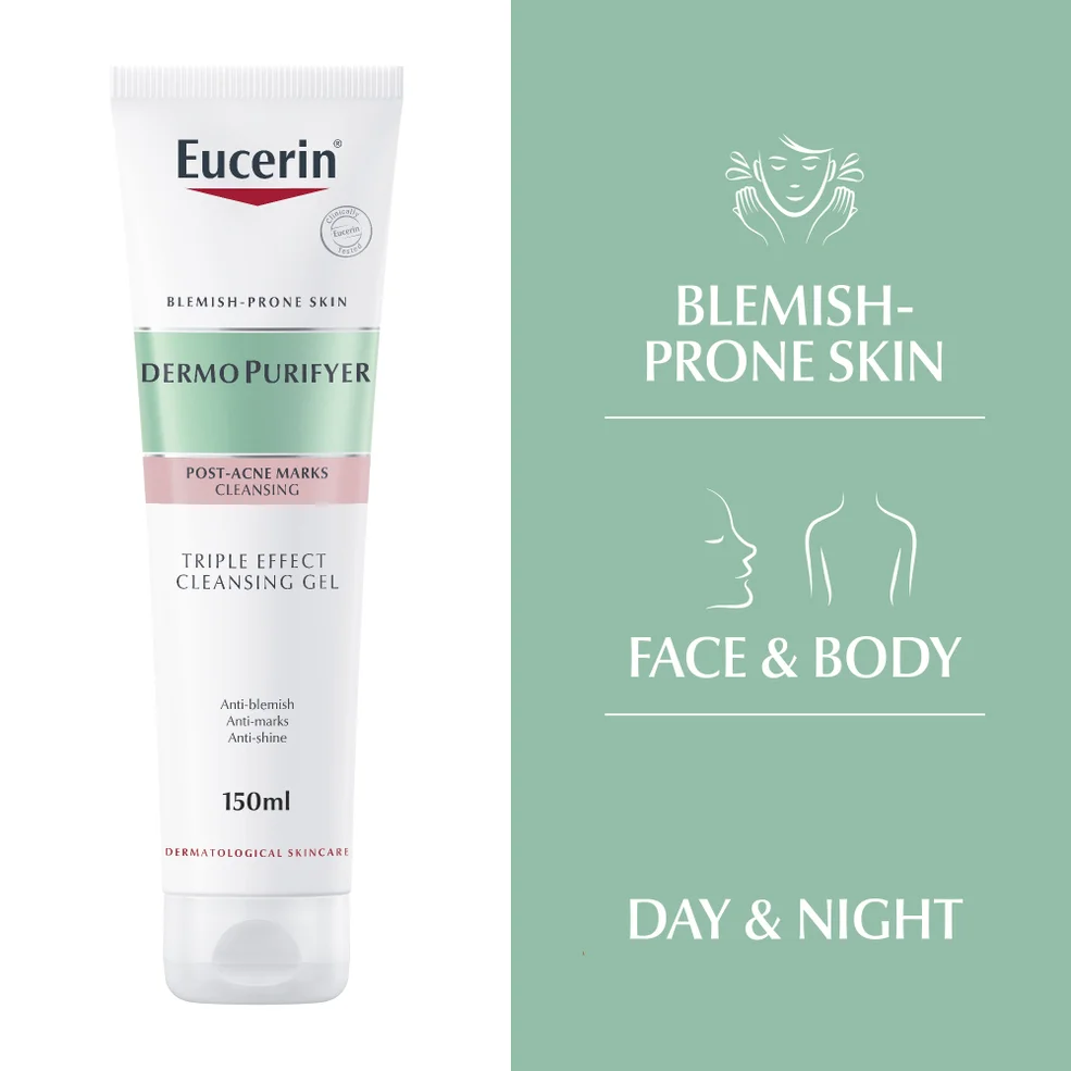 Eucerin DermoPurifyer Triple Effect Face and Body Cleansing Gel 150ml Image 1